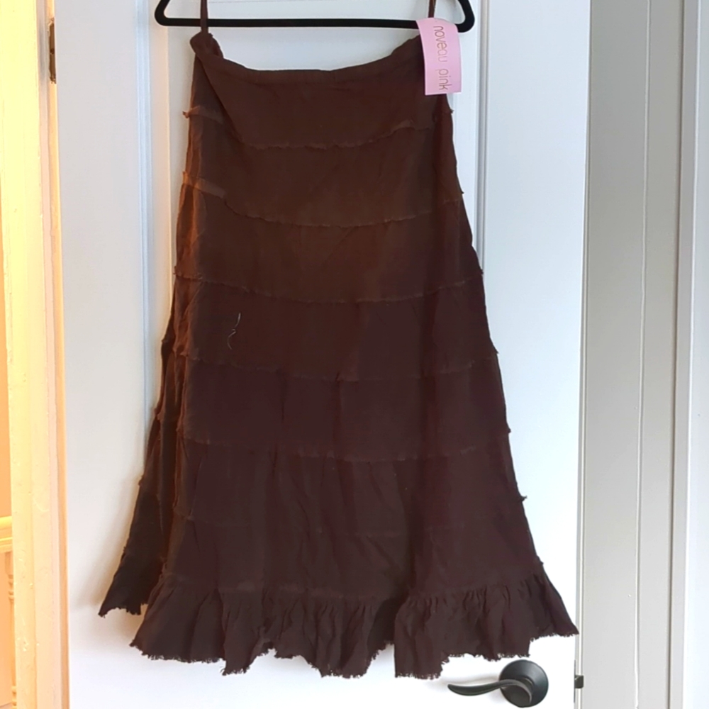 Brown maxi skirt